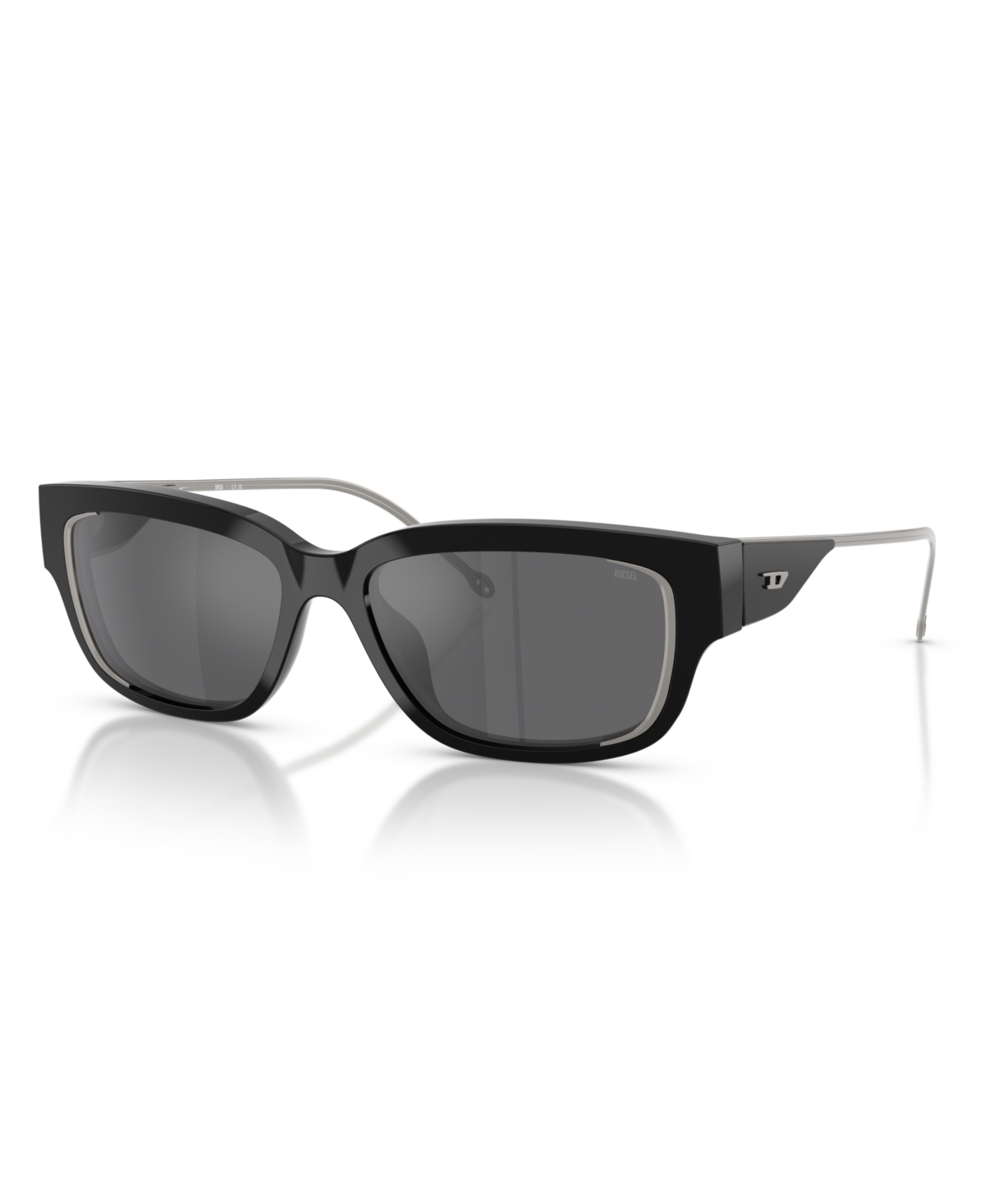 Diesel Unisex Sunglass Dl2002mu In Shiny Black