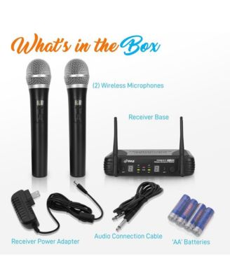 Premier Series Professional 2-Channel UHF Wireless Handheld Microphone System with Selectable Frequency