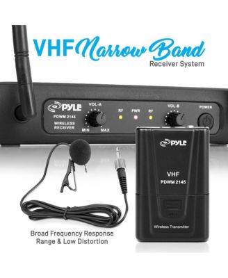 VHF Fixed Frequency with Adjustable Volume Control Wireless Microphone System