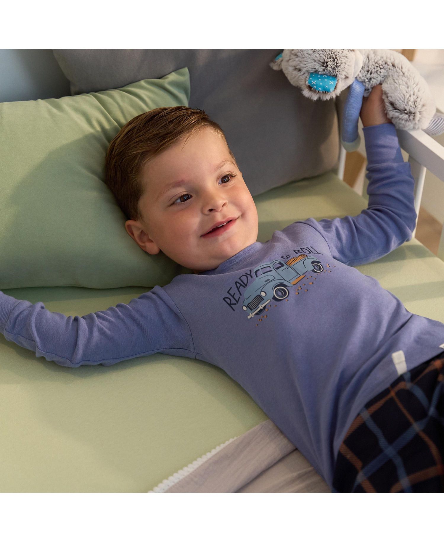 Baby Boys 2-Piece Pajama Long Sleeve Top and Pant Set