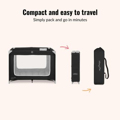 Baby Zoom Portable Playard– Lightweight, foldable, breathable mesh sides, soft padded mat, easy setup on the go.