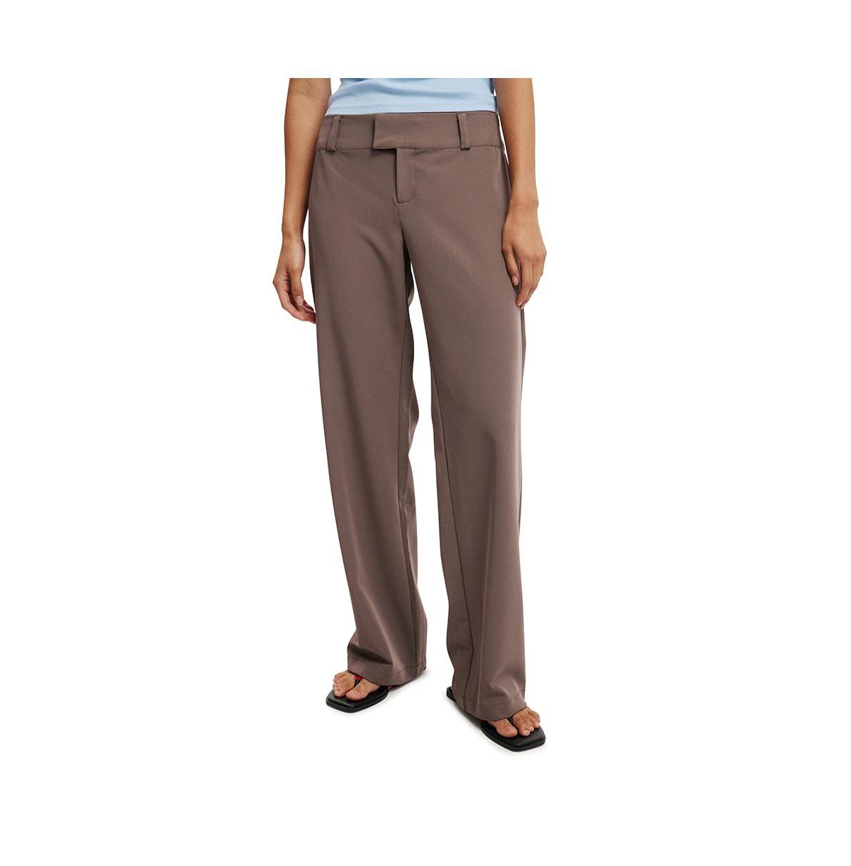 Women's Lola Low Rise Suiting Pant - Mink brown