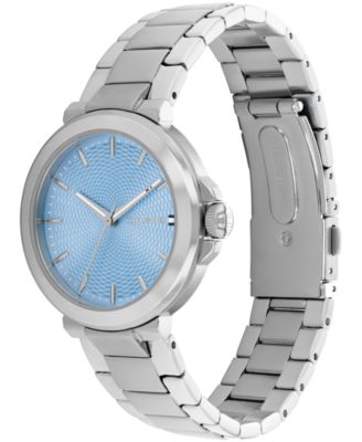 Women's Quartz Silver-Tone Stainless Steel Bracelet Watch, 34mm