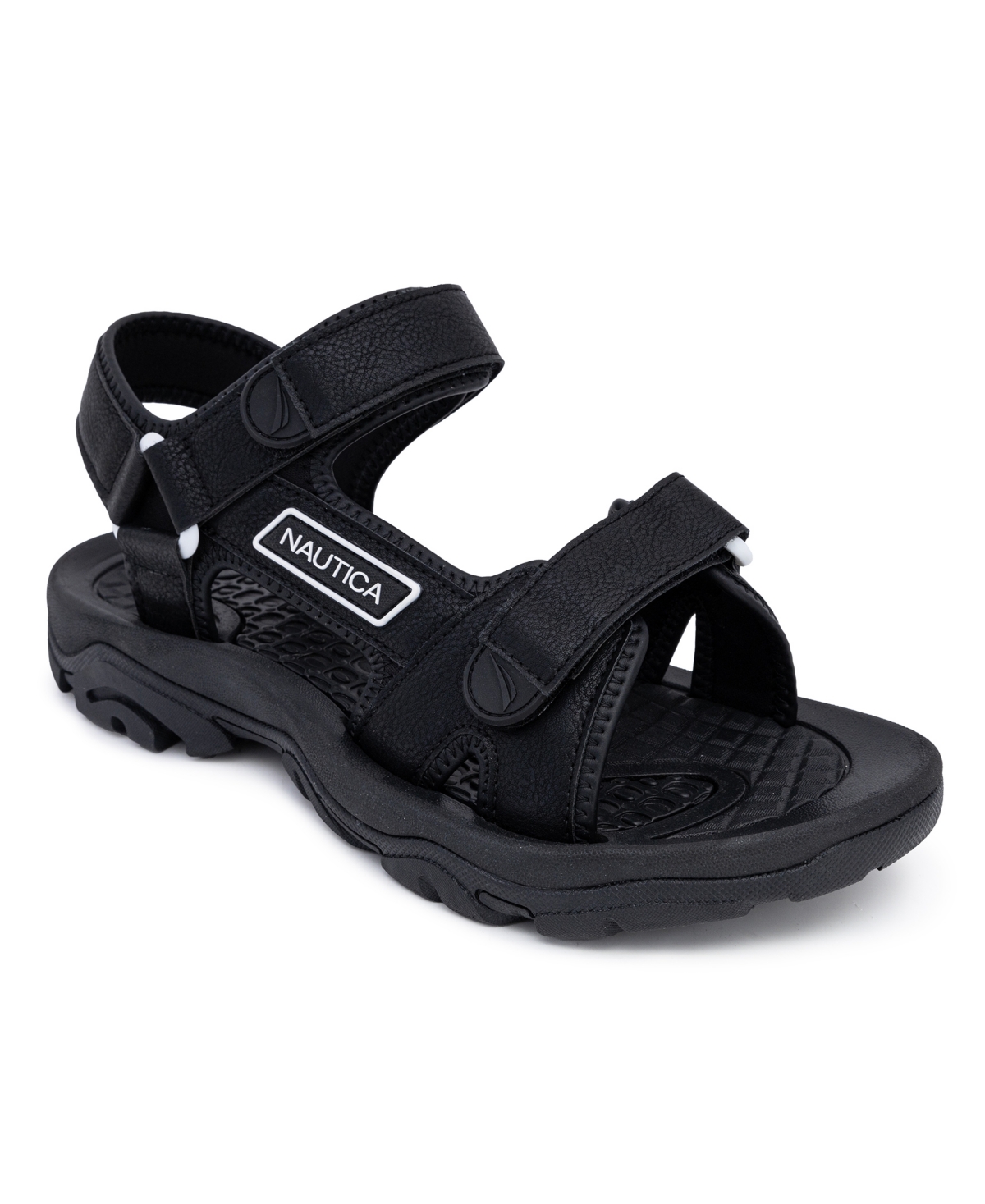 Men's Bulty Round Toe Strappy Sandals - Black