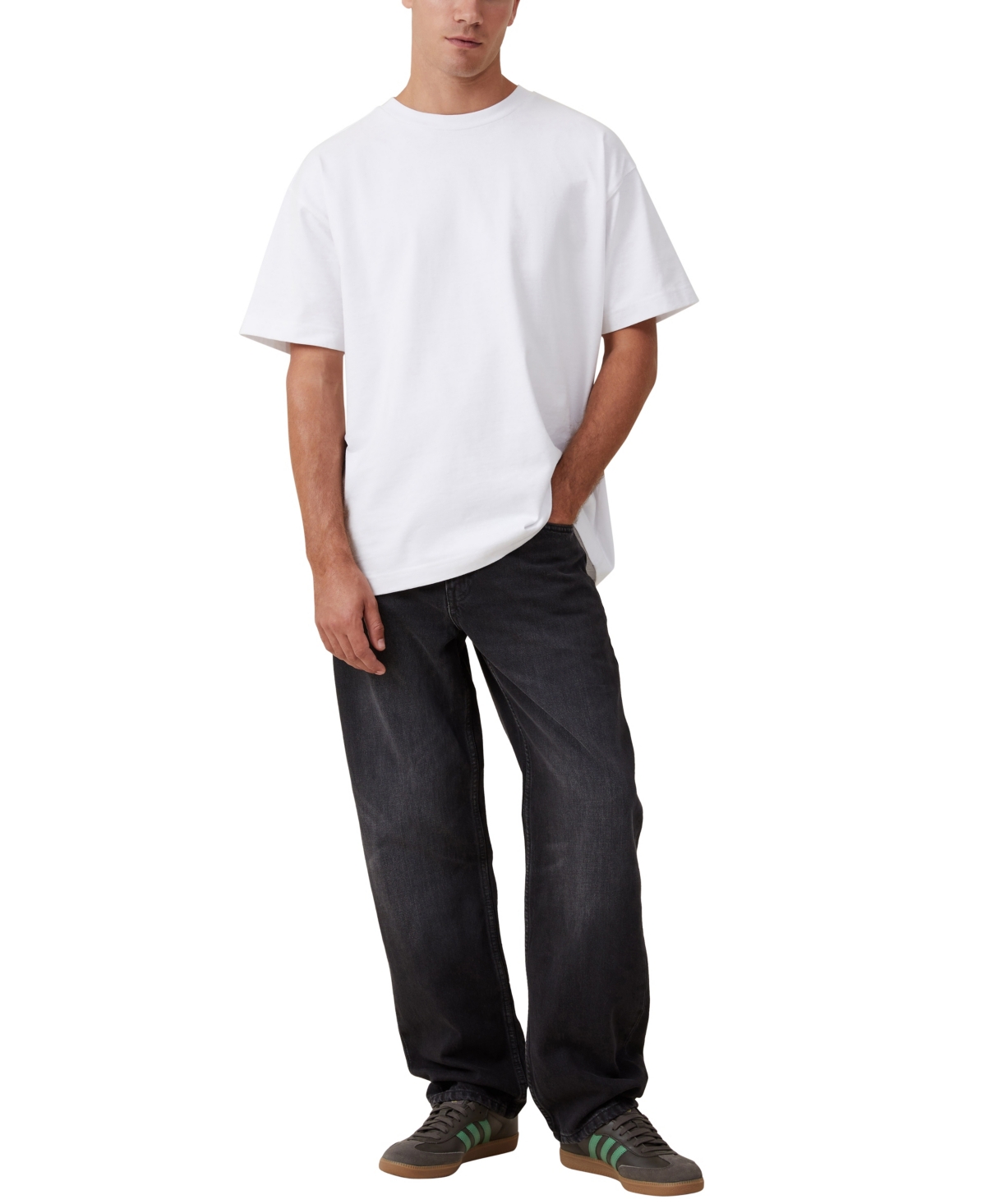 Shop Cotton On Men's Baggy Jeans In Revolve Black