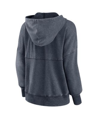 Women's Heathered Charcoal Wisconsin Badgers Overall Speed Lace-Up Pullover Hoodie