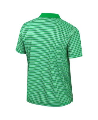 Men's Green Oregon Ducks Striped Polo Shirt