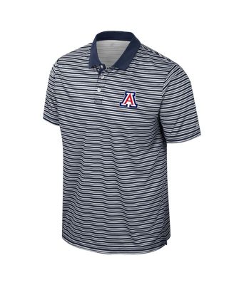 Men's Navy Arizona Wildcats Striped Polo Shirt