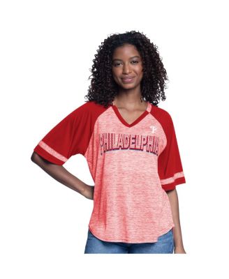G-III 4Her by Carl Banks - Women's&nbsp;Red Philadelphia Phillies Hall of Fame Raglan Oversized Half-Sleeve Top