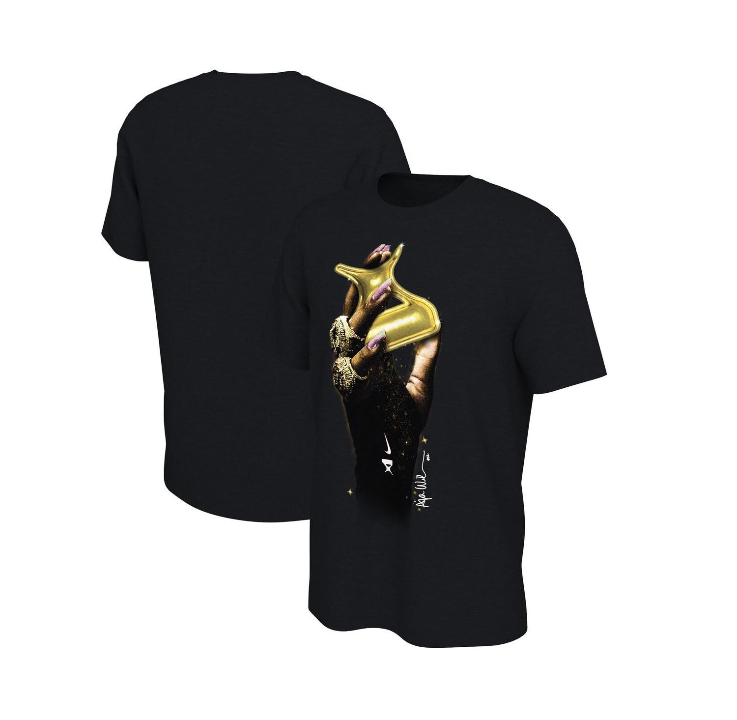 Men's and Women's A'ja Wilson Black Las Vegas Aces WNBA Summit Player T-Shirt
