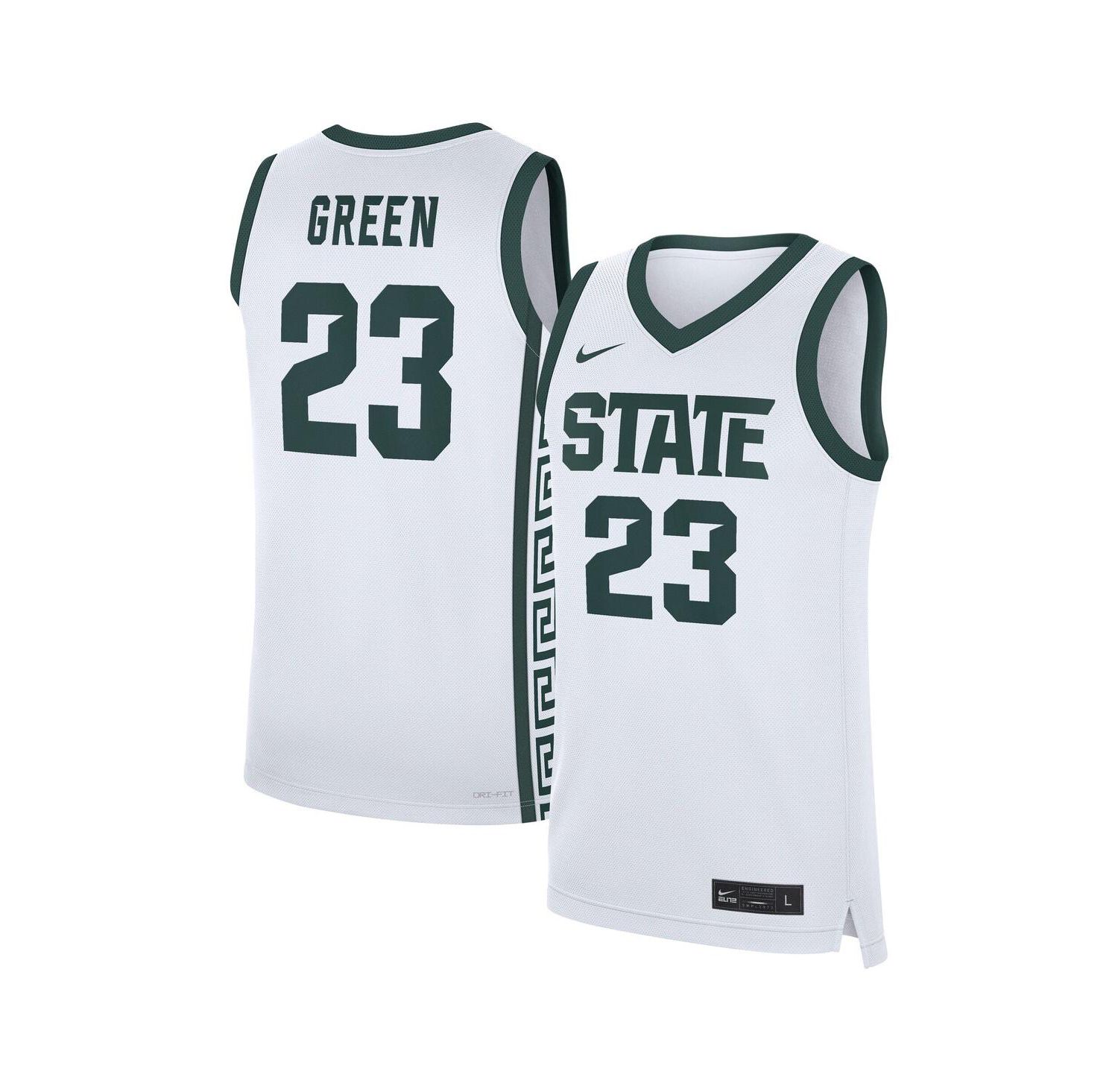 Men's Draymond Green White Michigan State Spartans Performance Replica Basketball Jersey