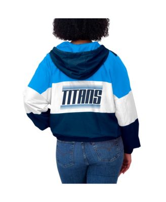 Women's Light Blue Tennessee Titans Color Block Full-Zip Windbreaker Jacket