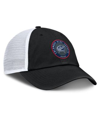 Men's Black Columbus Blue Jackets Averie Trucker Adjustable Hat