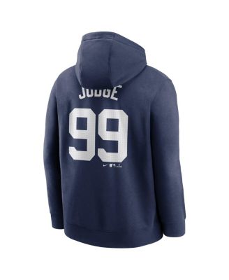 Men's Aaron Judge Navy New York Yankees Player Name Number Club Pullover Hoodie