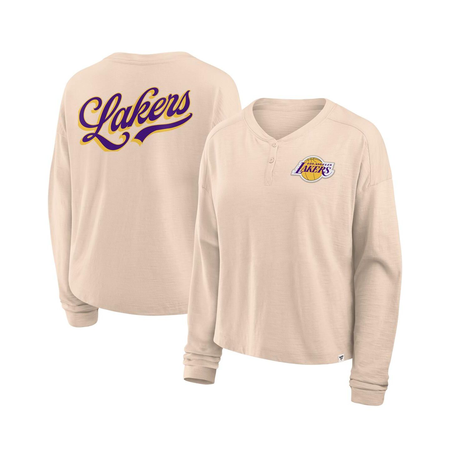 Женская футболка Fanatics Natural Los Angeles Lakers Boxed Out Drop Fashion Long Sleeve — фото 1