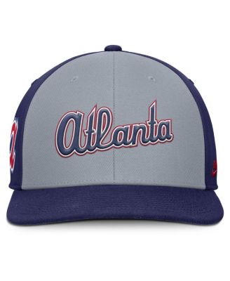 Men's Gray/Royal Atlanta Braves Pro Performance Snapback Hat
