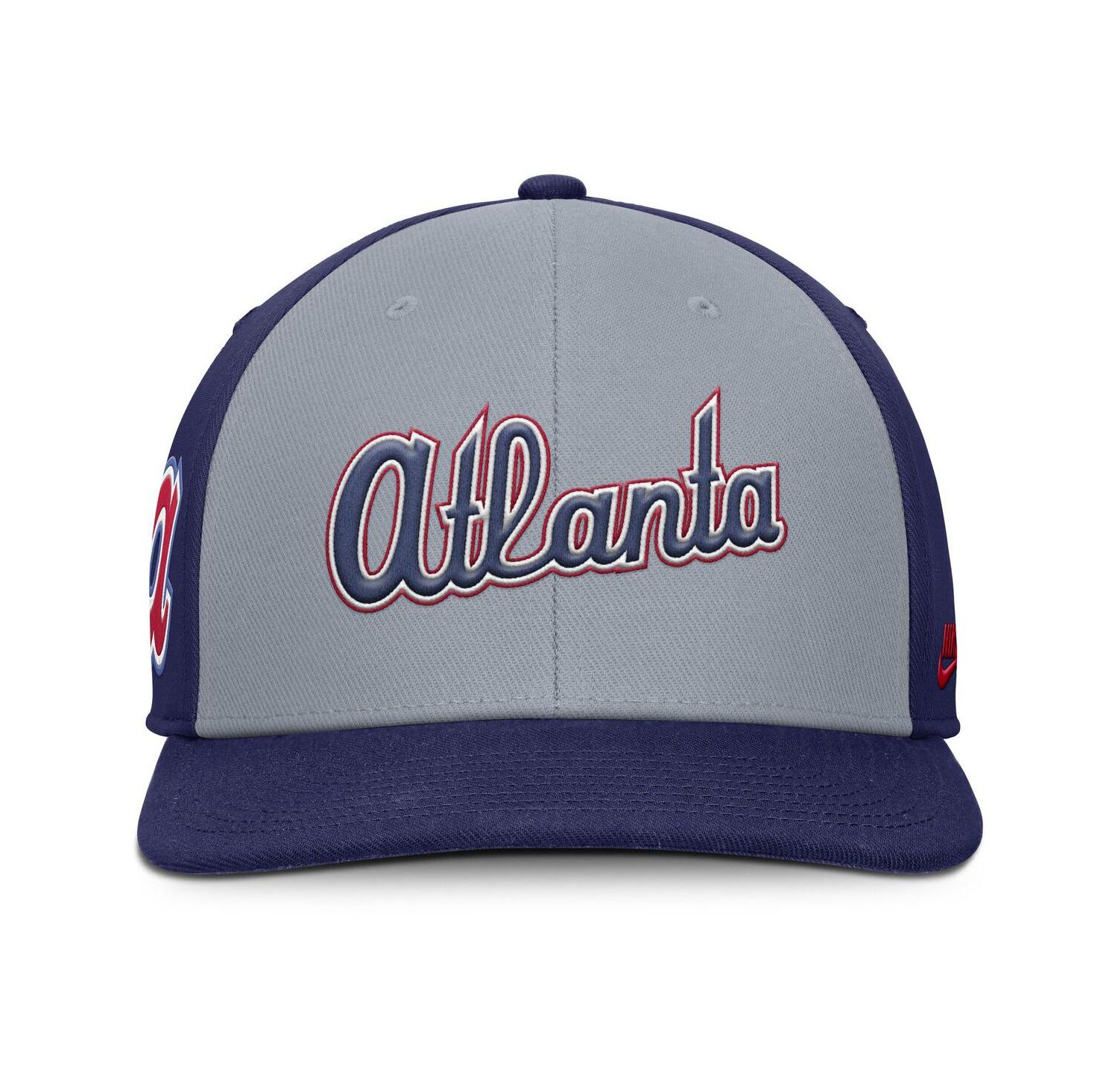 Men's Gray/Royal Atlanta Braves Pro Performance Snapback Hat