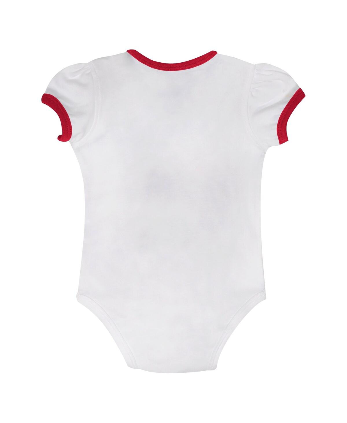 Outerstuff Baby Boys And Girls San Francisco 49ers Love My Team Bodysuit Skirt Set In Scarlet