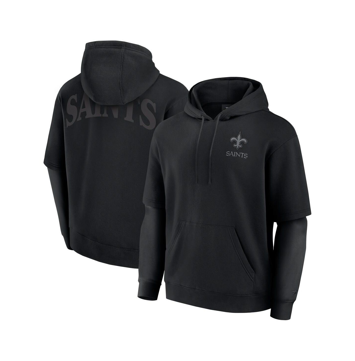 Худи Fanatics Black New Orleans Saints Sleek Elements Pullover — фото 1