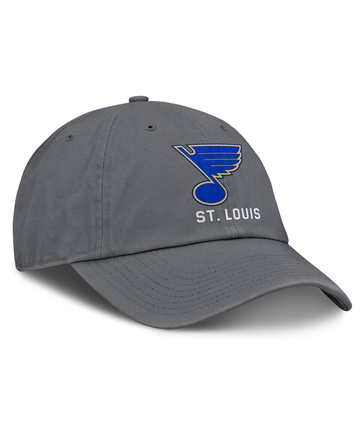 Fanatics Men's Charcoal St. Louis Blues Washed Adjustable Hat In Charcoal