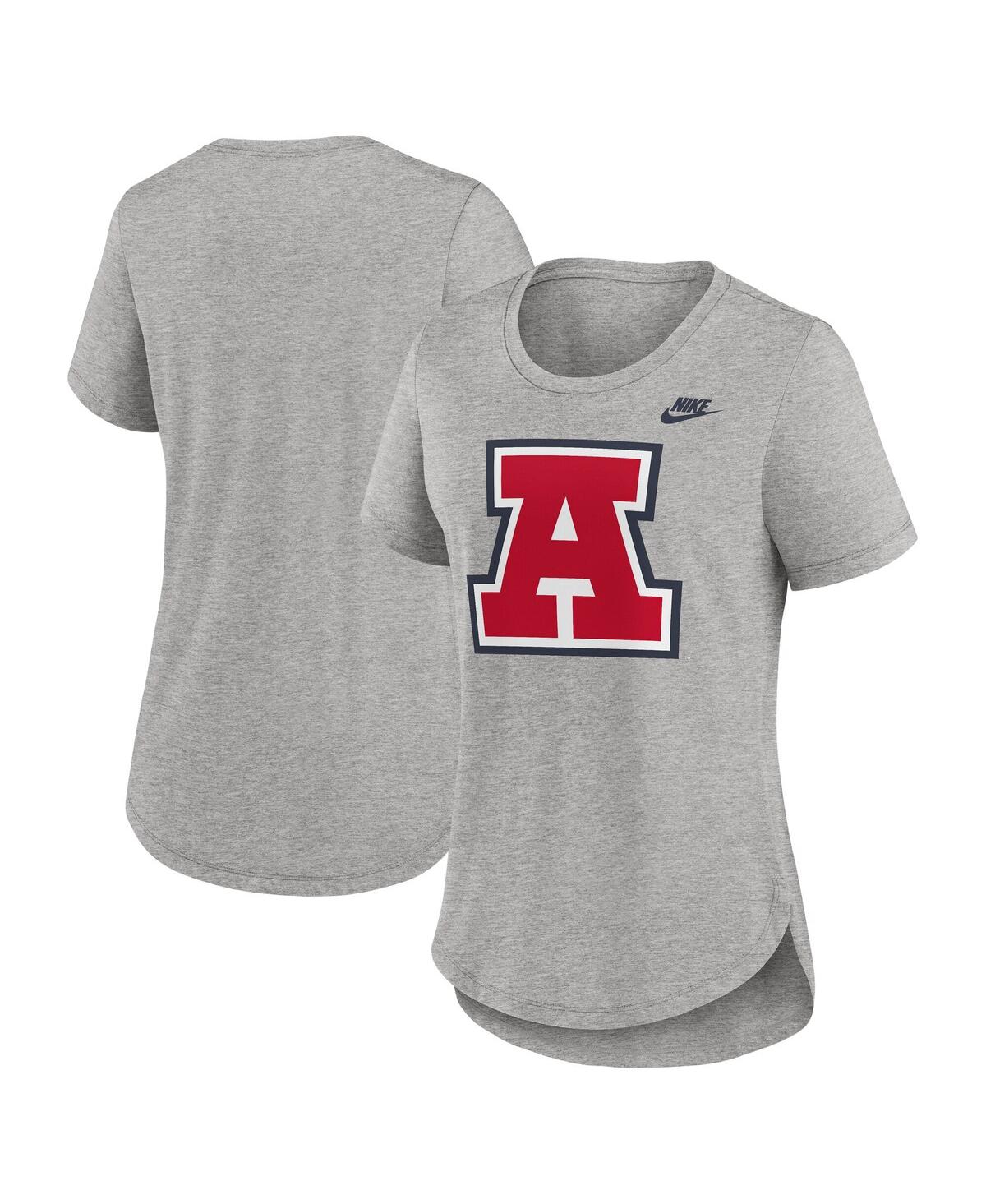 Nike Women's Heather Gray Arizona Wildcats Legacy Tri-blend T-shirt In Heather Gray