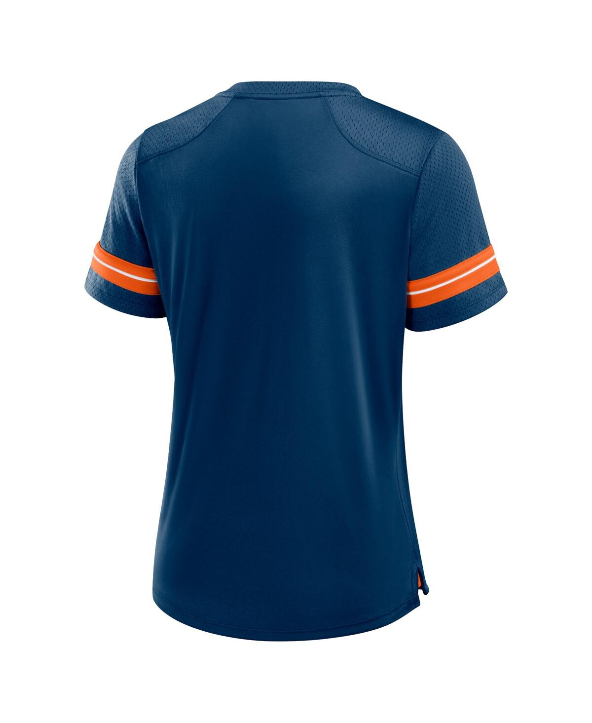 Fanatics Women's Navy Chicago Bears Play Script Lace-up T-shirt In Navy