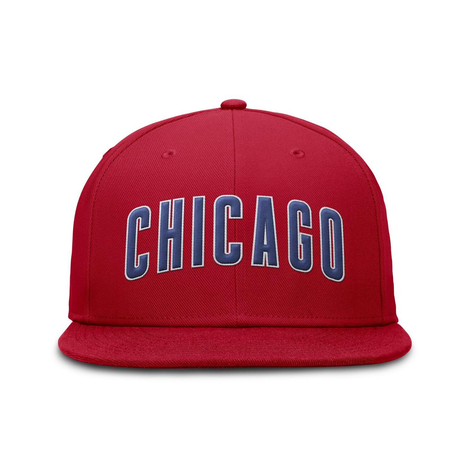 Men's Red Chicago Cubs True Performance Fitted Hat