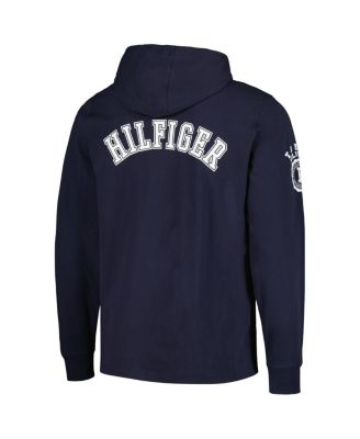 Men's Navy Chicago Bears Morgan Long Sleeve Hoodie T-Shirt