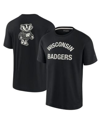 Fanatics - Men's and  Women's Black Wisconsin Badgers Elements Super Soft Short Sleeve T-Shirt
