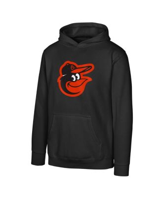 Outerstuff - Big Boys and Girls Black Baltimore Orioles Primary Logo Pullover Hoodie