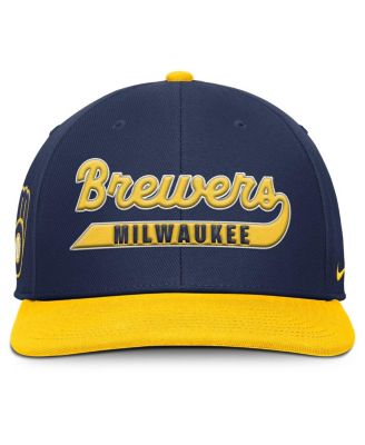 Men's Navy/Gold Milwaukee Brewers Pro Performance Snapback Hat