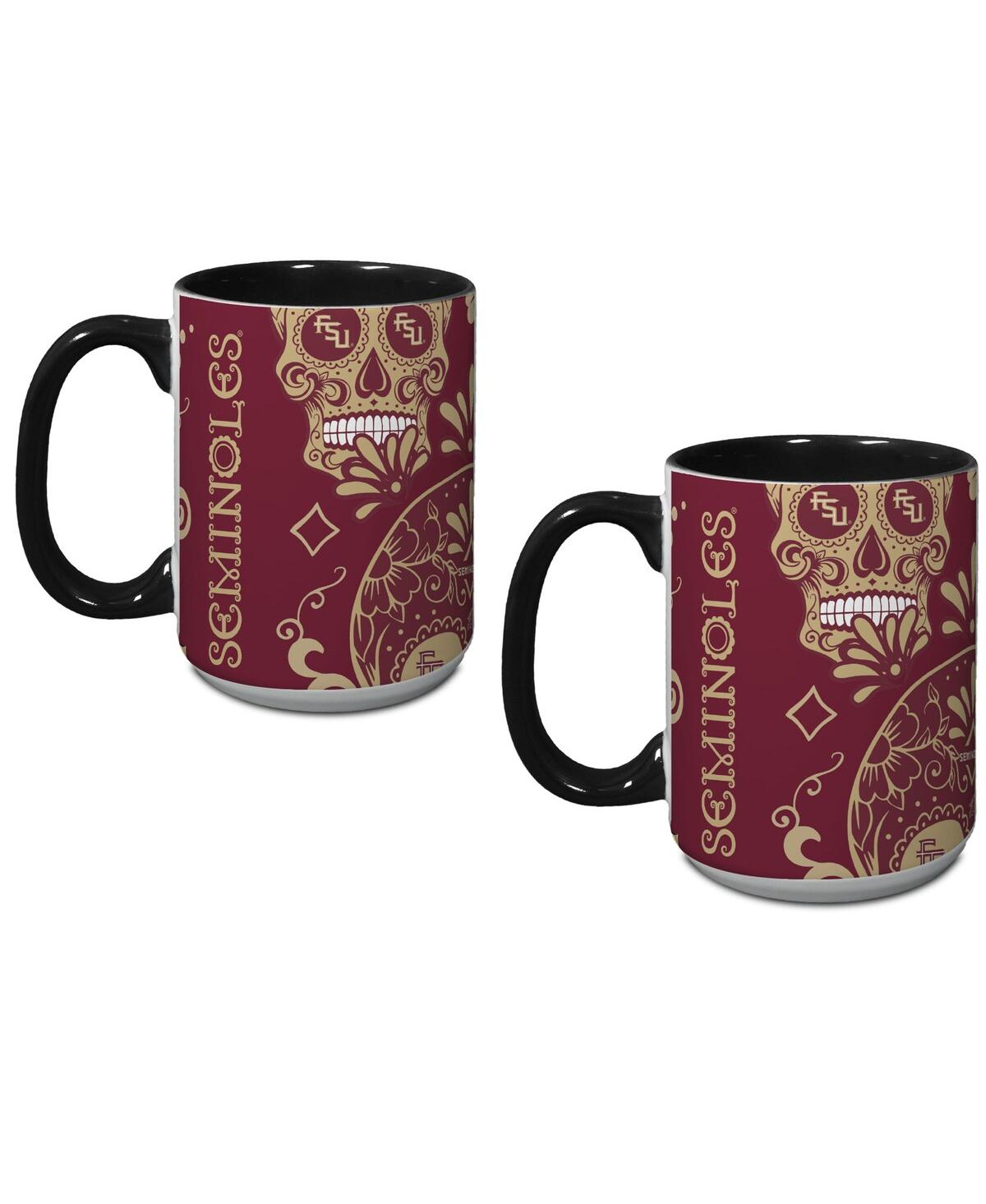 Indigo Falls Florida State Seminoles Dia De Los Muertos Mug, Set Of 2 In No Color