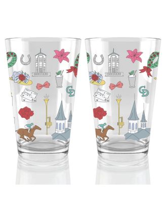 Atlantic Group Distribution - Kentucky Derby 151 Scatter Print 16oz. Pint Glass Two Pack