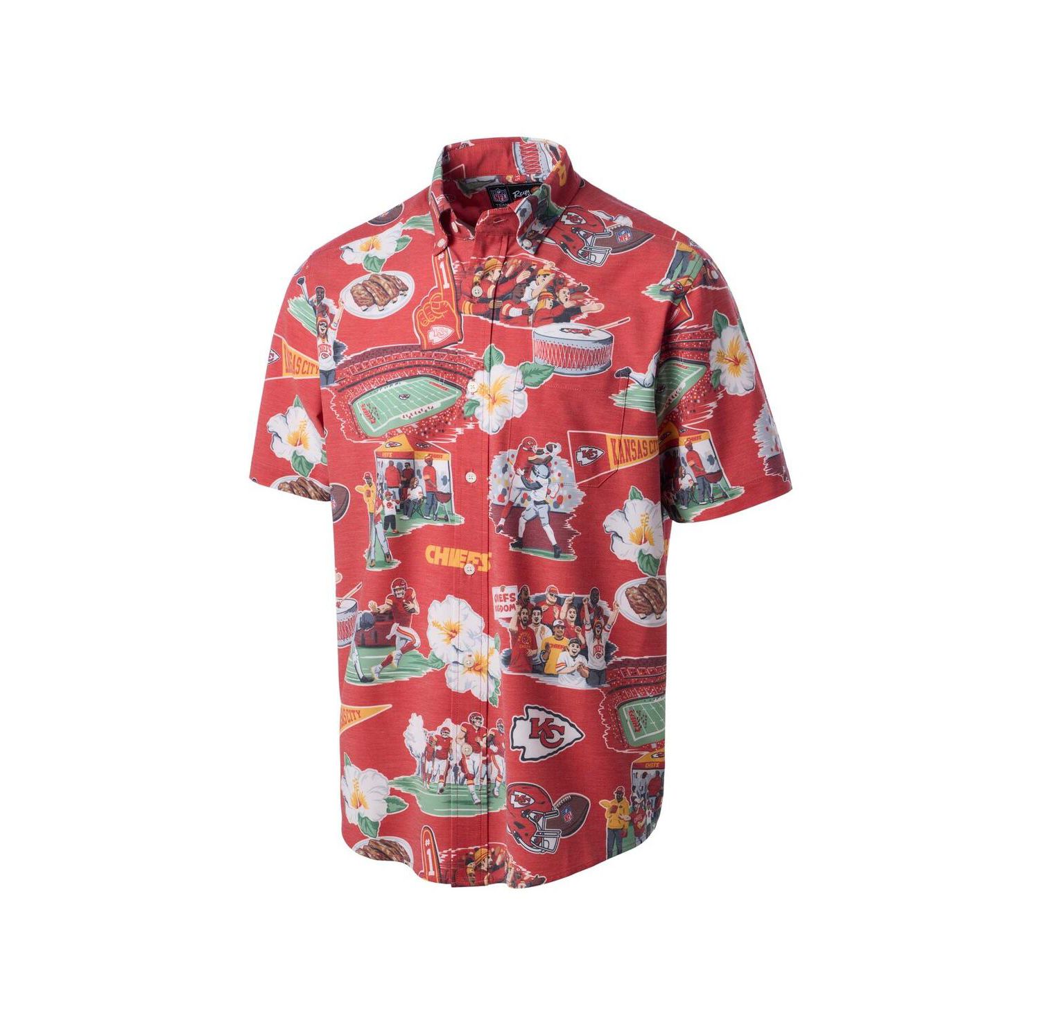 Men's Red Kansas City Chiefs Scenic Button-Down Shirt