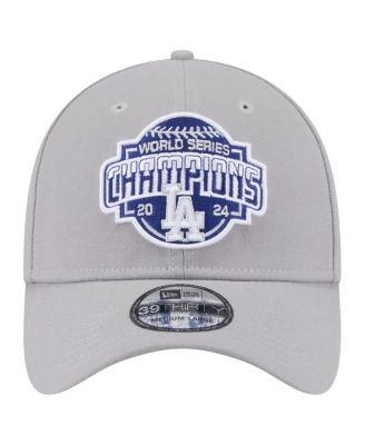 Men's Gray Los Angeles Dodgers 2024 World Series Champions 39THIRTY Flex Hat