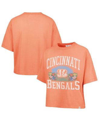 '47 Brand - Women's Orange Cincinnati Bengals Florentina Montauk Cropped T-Shirt