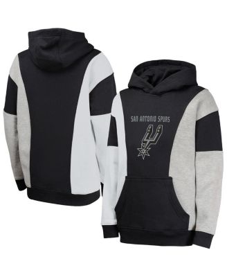 Outerstuff - Big Boys and Girls Black San Antonio Spurs Ace In the Hole Pullover Hoodie
