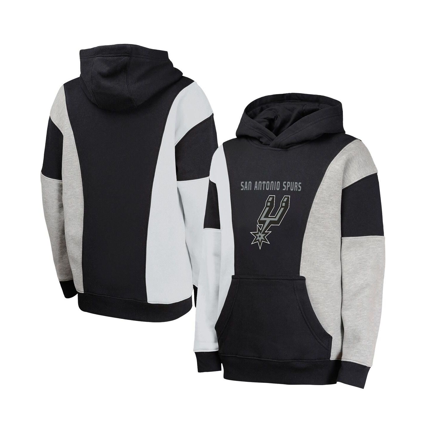 Детское худи Outerstuff Black San Antonio Spurs Ace In the Hole Pullover — фото 1