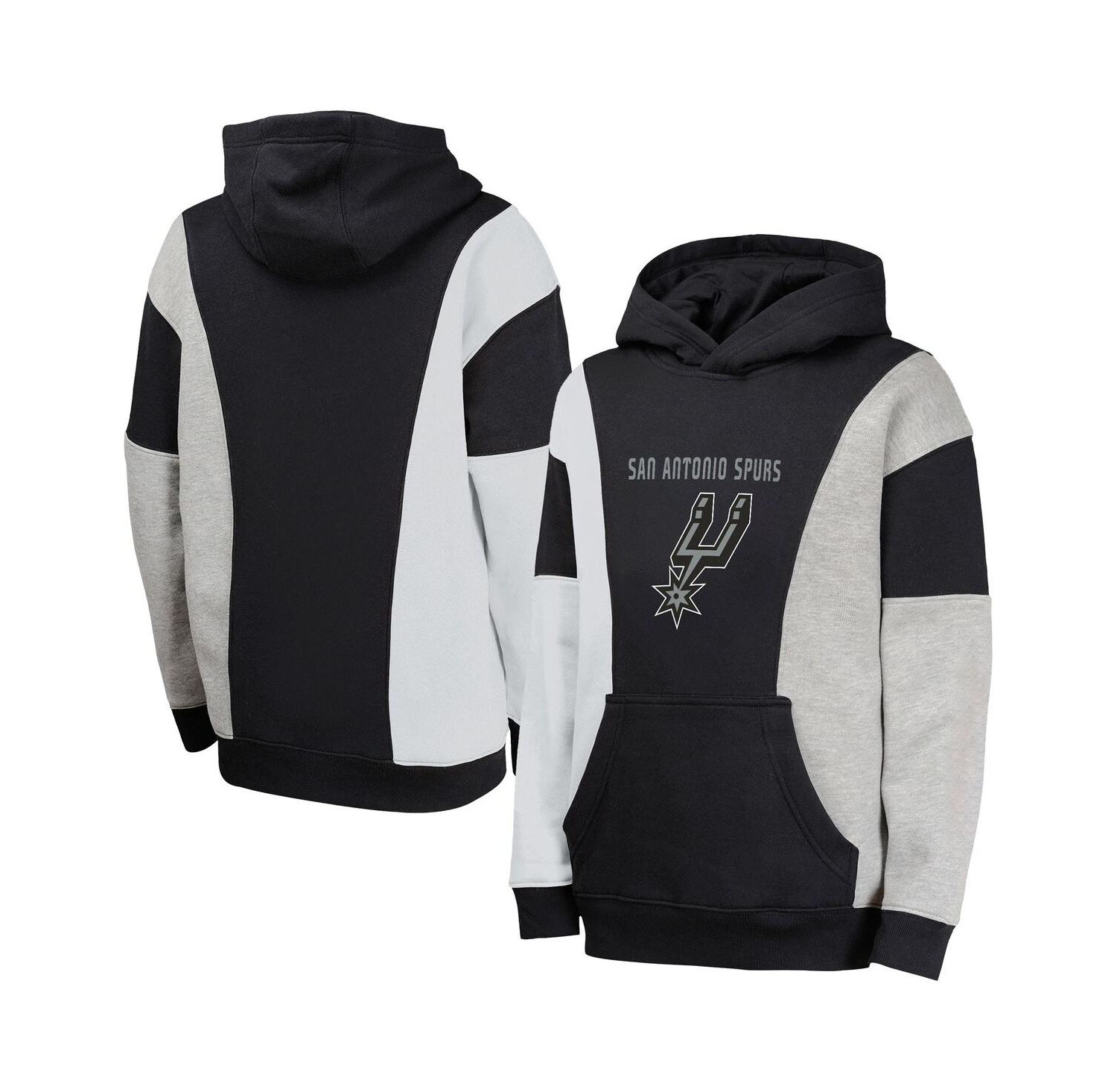 Big Boys and Girls Black San Antonio Spurs Ace In the Hole Pullover Hoodie