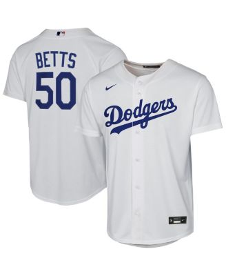 Nike - Big Boys and Girls  Mookie Betts White Los Angeles Dodgers Home Replica Player Jersey