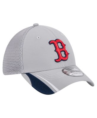 Men's Gray Boston Red Sox Linear 39THIRTY Flex-Fit Hat