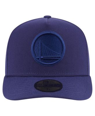 Men's Navy Golden State Warriors Colorpack A-Frame Pinch Front 59FIFTY Fitted Hat