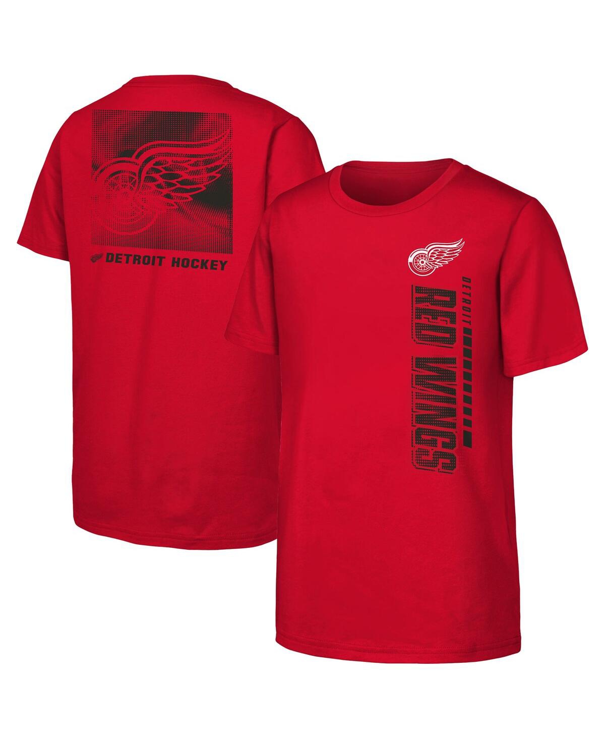 Outerstuff Big Boys and Girls Red Detroit Wings Atmosphere T-Shirt
