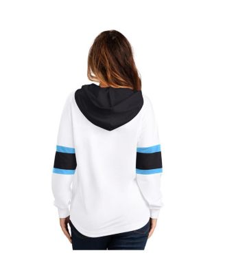 Women's White Utah Hockey Club Goal Zone Long Sleeve Lace-Up Hoodie T-Shirt