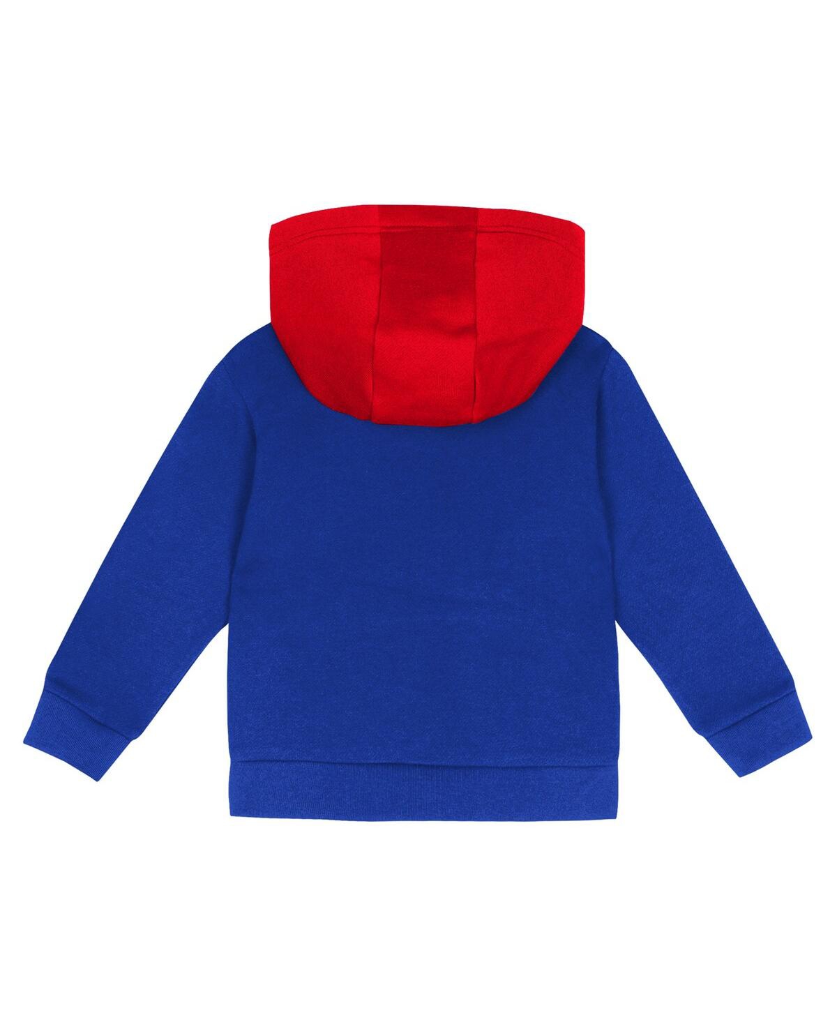 Outerstuff Toddler 2-piecegray/navy New York Yankees Wind Up Pullover Hoodie And Sweatpants Set In Red,royal