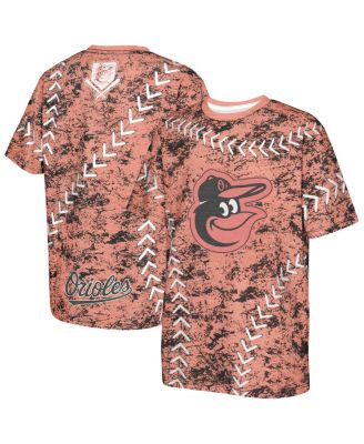 Outerstuff - Big Boys and Girls Orange Baltimore Orioles Slide Score Bold T-Shirt
