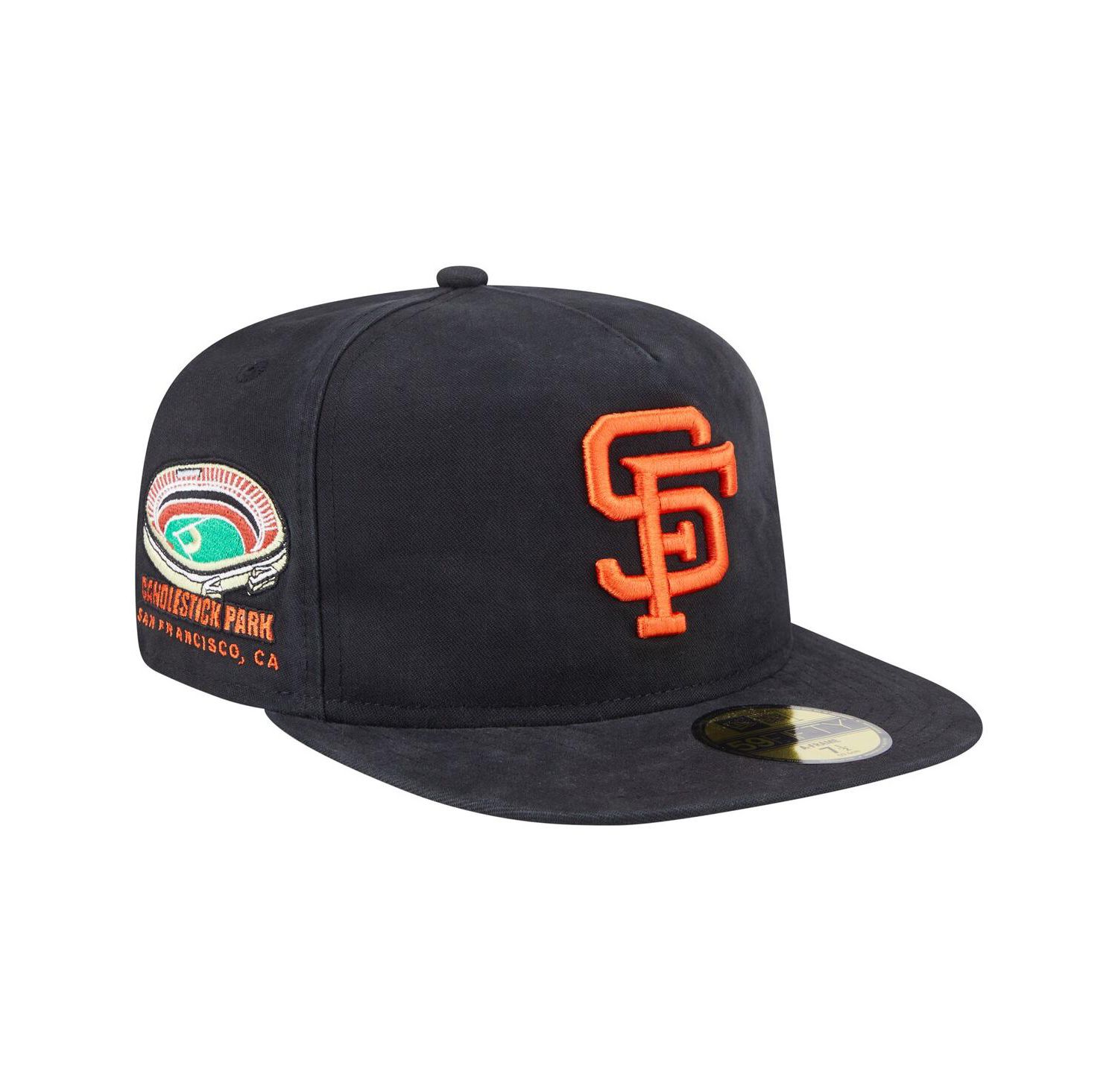 Men's Black San Francisco Giants Championship Side Flag A-Frame 59FIFTY Fitted Hat