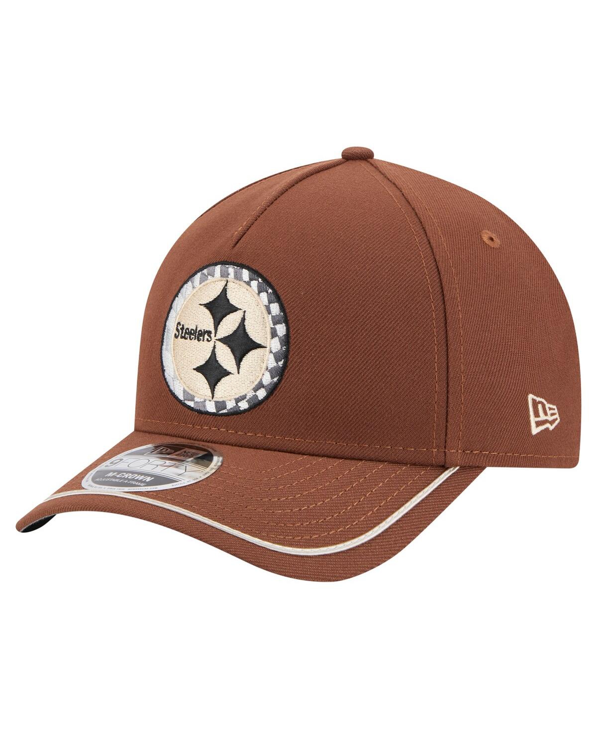 NEW ERA MEN'S BROWN PITTSBURGH STEELERS MOTORSPORT 9FORTY ADJUSTABLE HAT 