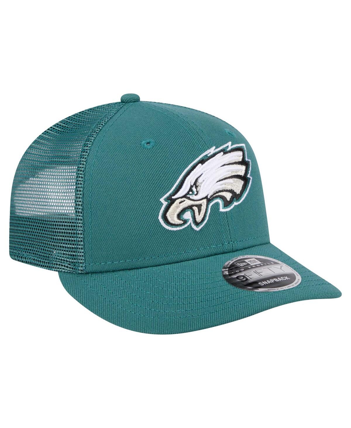 NEW ERA MEN'S MIDNIGHT GREEN PHILADELPHIA EAGLES LOW PROFILE 9FIFTY SNAPBACK HAT 