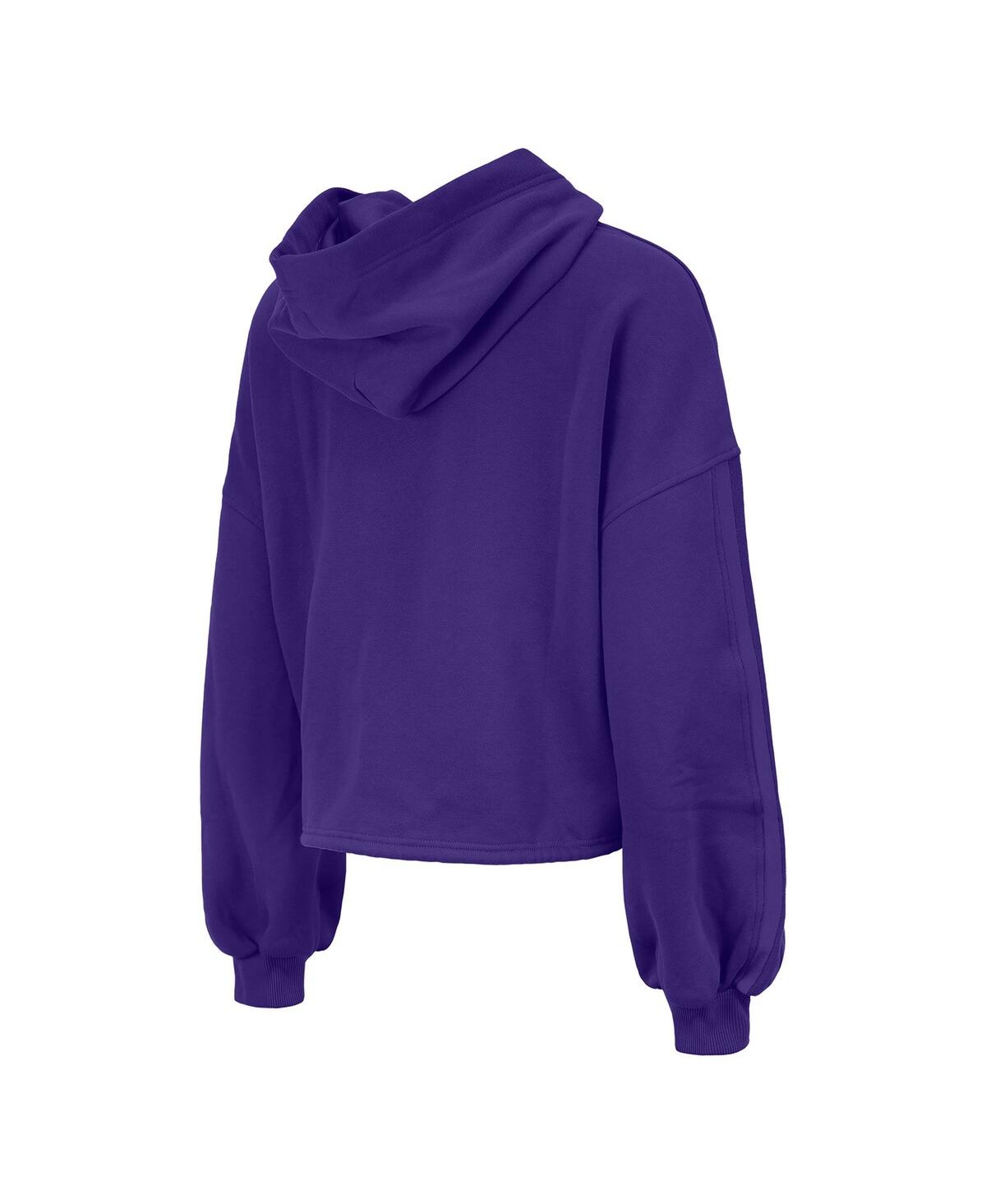 NEW ERA WOMEN'S PURPLE UTAH JAZZ 2024/25 CITY EDITION CROPPED PULLOVER HOODIE 